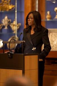 Barbara Mills KC speaking from a lectern